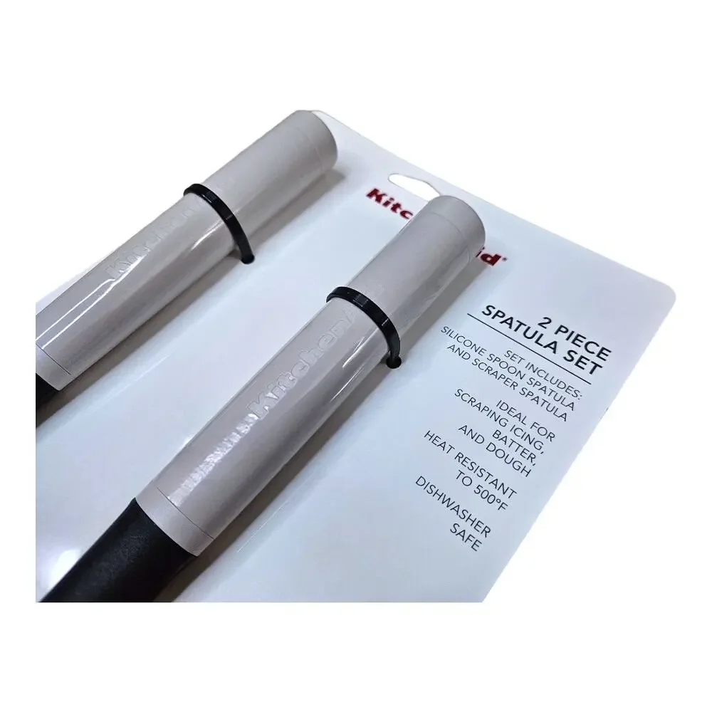 NEW KitchenAid Spatula Set in Milkshake Gray (2-Piece)